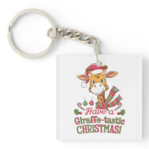 Een speelse kerstgiraffe