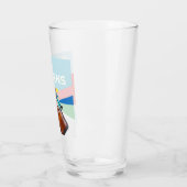 Een speelse “Sip Happens” drinkglas Glas (Links)