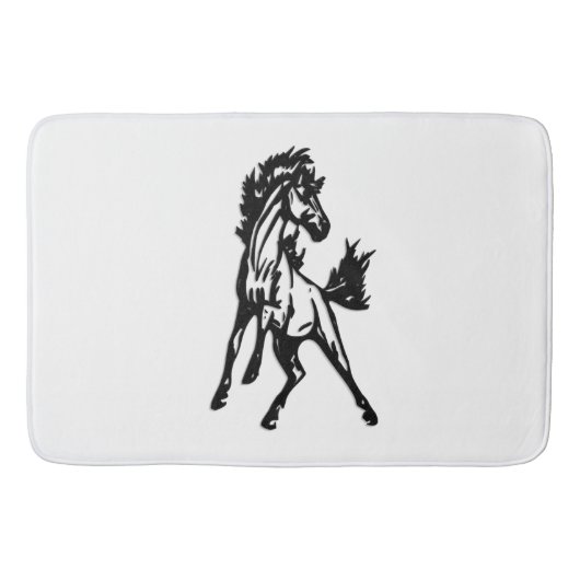 Een speelse springende paard in het wild badmat (Voorkant)
