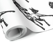 Een speelse springende paard in het wild cadeaupapier (Rol Hoek)