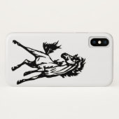 Een speelse springende paard in het wild Case-Mate iPhone case (Achterkant (horizontaal))
