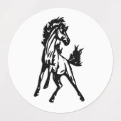Een speelse springende paard in het wild labels (Design 1)