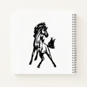 Een speelse springende paard in het wild notitieboek (Achterkant)