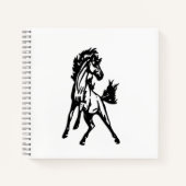 Een speelse springende paard in het wild notitieboek (Voorkant)