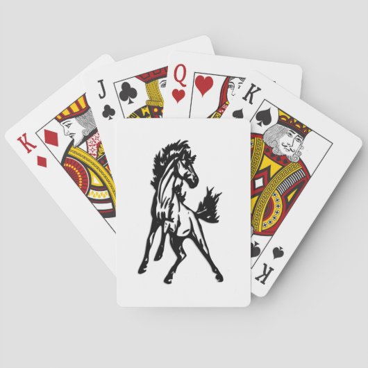 Een speelse springende paard in het wild pokerkaarten (Achterkant)