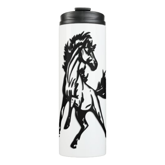 Een speelse springende paard in het wild thermosbeker (Voorkant)
