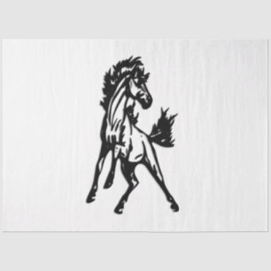 Een speelse springende paard in het wild tissuepapier
