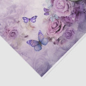 Een speeltuin van Paarse, Lila roze rozen en klok Tissuepapier (Detail)