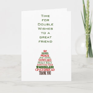 EEN "SPEISCHE" BIRTHDAY/CHRISTMAS WISH EN TREY FEESTDAGEN KAART