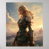 Een spel meisje karakter poster (Voorkant)