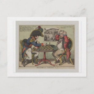 Een spel op schaak briefkaart