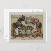 Een spel op schaak briefkaart (Voorkant / Achterkant)