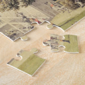 Een spel van Bowls op de Bowling Green buiten de B Legpuzzel (Zijkant)