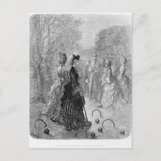 Een spel van Croquet Briefkaart (Voorkant)