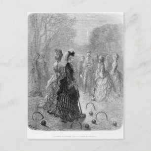 Een spel van Croquet Briefkaart
