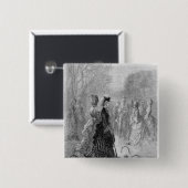 Een spel van Croquet Vierkante Button 5,1 Cm (Voorkant /achterkant)