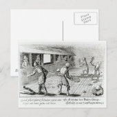 Een spel van echte tennis met sportballades hieron briefkaart (Voorkant / Achterkant)