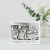 Een spel van echte tennis met sportballades hieron briefkaart (Staand voorkant)