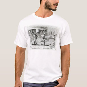 Een spel van echte tennis met sportballades hieron t-shirt