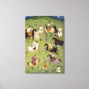 Een spel van Polo, van het Grote Album van de Cliv Canvas Afdruk