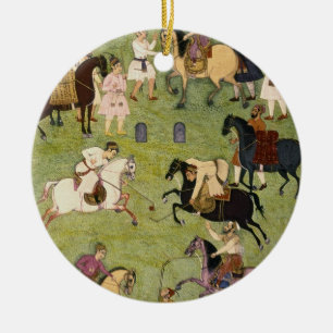 Een spel van Polo, van het Grote Album van de Cliv Keramisch Ornament