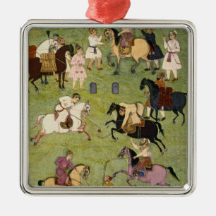 Een spel van Polo, van het Grote Album van de Cliv Metalen Ornament