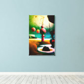 Een spel van schaap canvas afdruk (Insitu (Houten vloer))