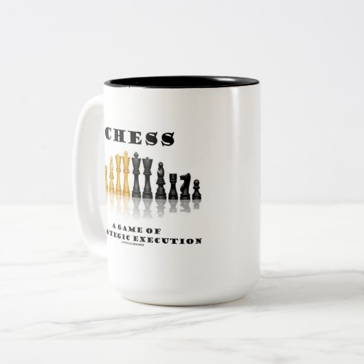 Een spel van strategische uitvoering tweekleurige koffiemok (Voorkant links)