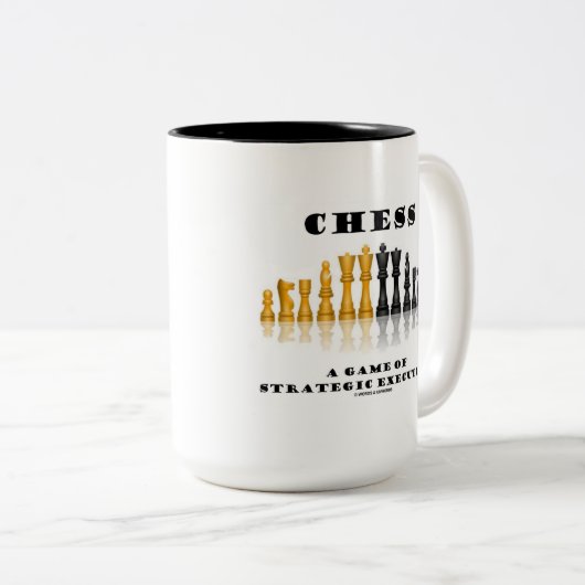Een spel van strategische uitvoering tweekleurige koffiemok (Voorkant rechts)