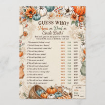 Een Spel voor een Baby Shower met een Klein Pompoe