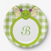 Een speldendraak papieren bordje (Voorkant)