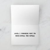 EEN SPELL OP "U" VOOR HALLOWEEN (VERLIES) KAART (Binnen)