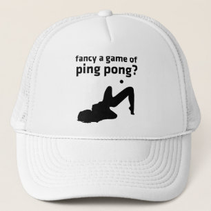 Een spelletje pingpong fancy? trucker pet