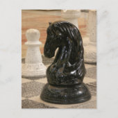 Een spelletje schaken briefkaart (Voorkant)