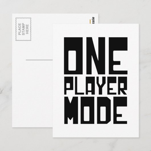 ÉÉN SPELMODUS BRIEFKAART (Voorkant / Achterkant)