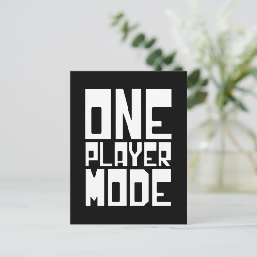 ÉÉN SPELMODUS BRIEFKAART (Staand voorkant)