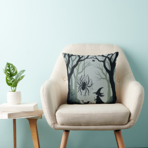 Een Spin Een Heks En Een Bos Uitsnijding Kussen