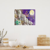 Een spin op de berg | Spider Lovers Gift Poster (Keuken)