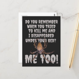Een spin wraak Halloween Briefkaart