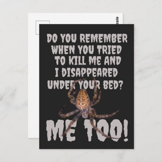 Een spin wraak Halloween Briefkaart (Voorkant / Achterkant)