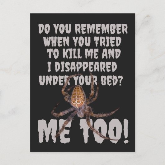 Een spin wraak Halloween Briefkaart (Voorkant)