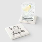 Een Spirituele hiërarchie Stenen Onderzetter (Zijkant)