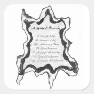 Een Spirituele hiërarchie Vierkante Sticker
