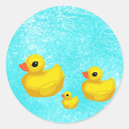 Een Splash maken. Rubber Ducky Seals rubber Ronde Sticker (Voorkant)