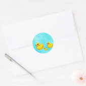 Een Splash maken. Rubber Ducky Seals rubber Ronde Sticker (Envelop)