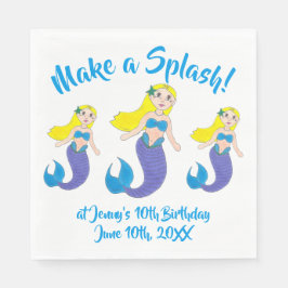 Een Splash Swimming Mermaid Birthday Party maken Servet