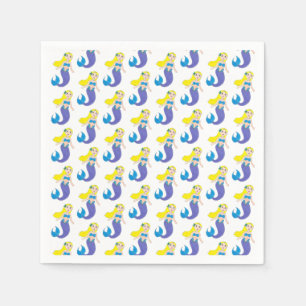 Een Splash Swimming Mermaid Birthday Party maken Servet