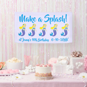 Een Splash Swimming Mermaid Birthday Party maken Spandoek