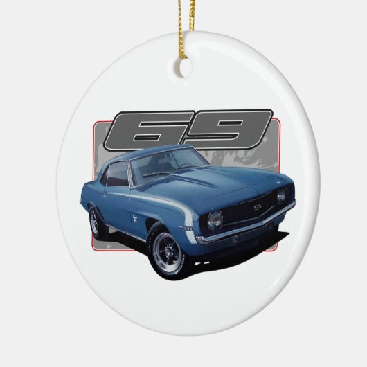 Een Splash van Blue Camaro Keramisch Ornament (Links)