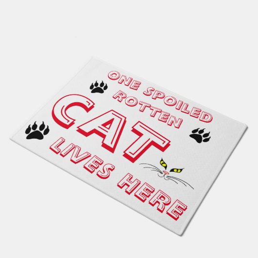 Eén spoiled Rotten Cat Deurmat (Schuin)
